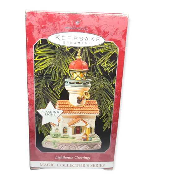 Hallmark Other - Hallmark MAGIC Keepsake Ornament 1998 Lighthouse Greetings - 2nd in Series